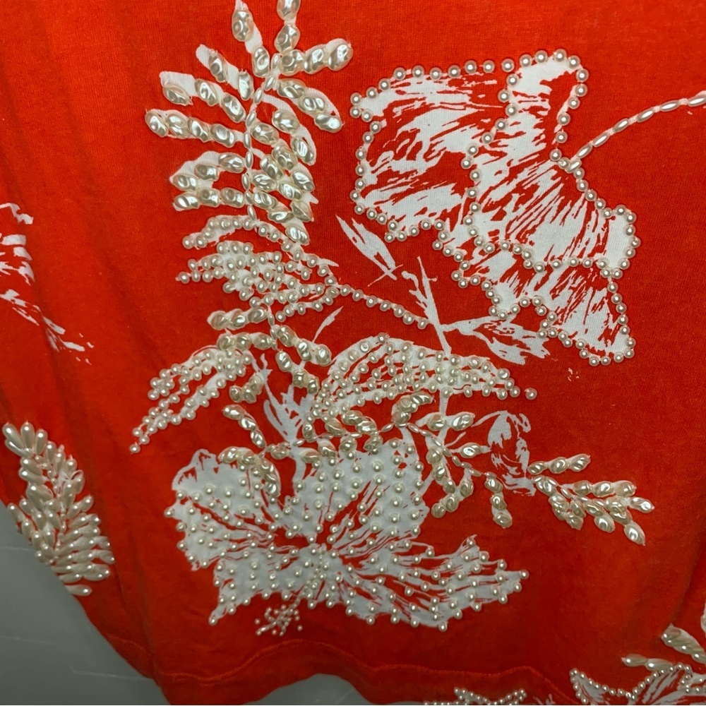 Vintage BIS BIS by Gene Ewing Oversized Beaded Pearl T-Shirt - Picture 13 of 16
